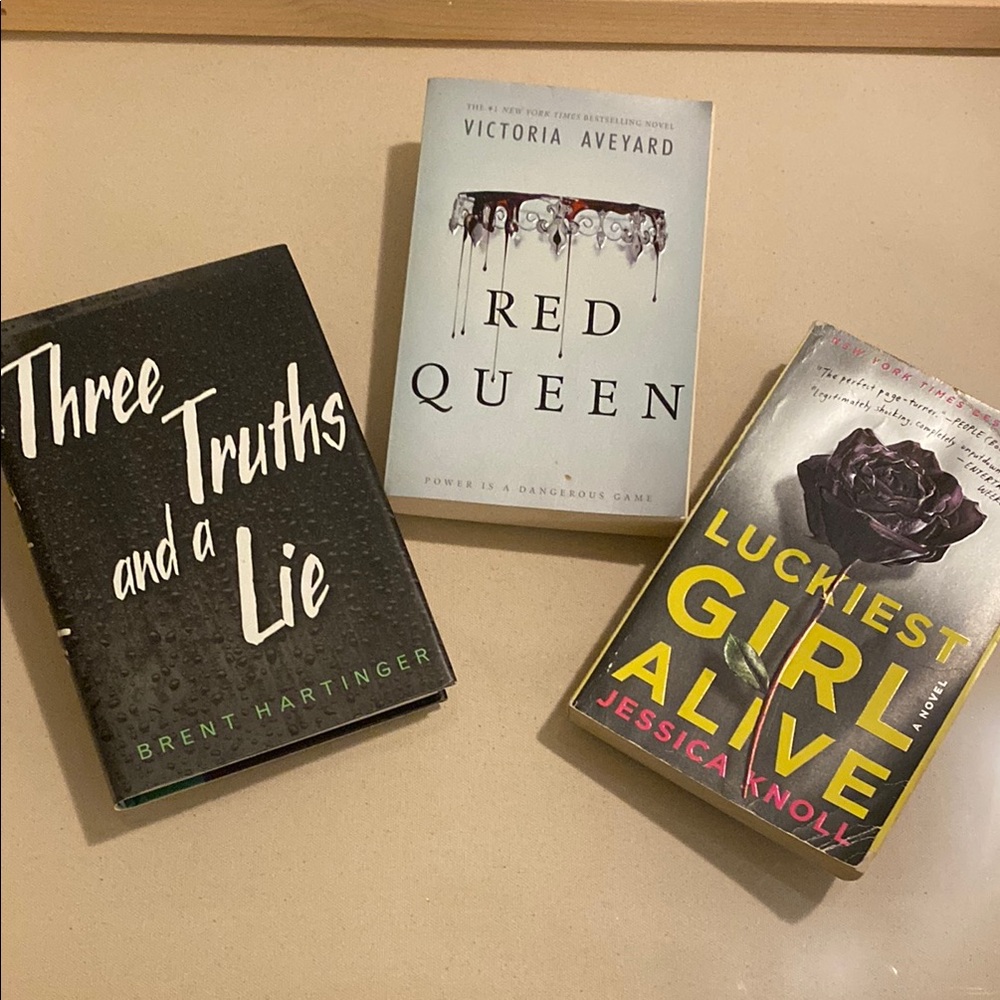 Bundle Set Three Books: Three Truths and a Lie, Red Queen, Luckiest Girl Alive